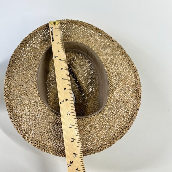 Summer Club Womens Styled In Australia Straw Hat Cream Band Natural Fiber Medium - Picture 7 of 9